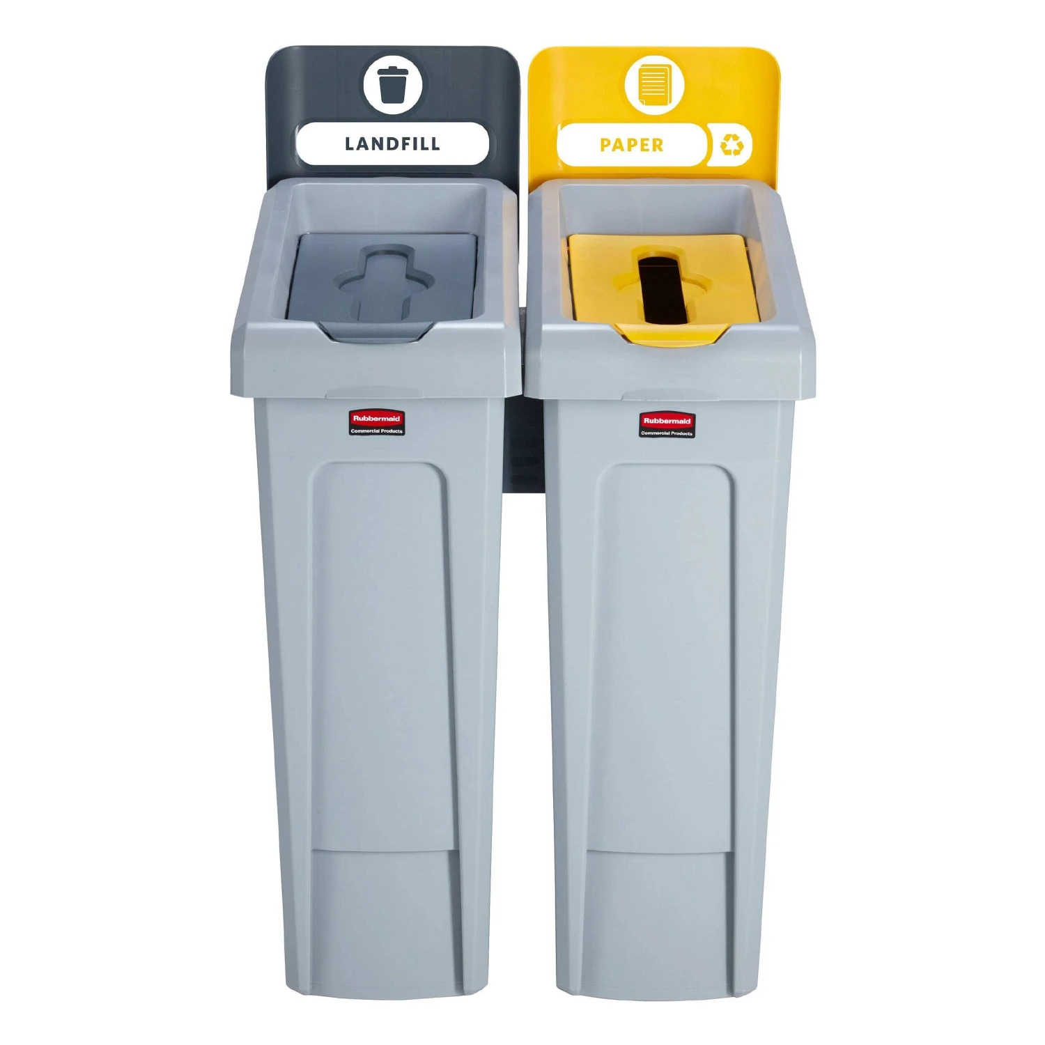 Rubbermaid Slim Jim Recycling Station 2 Stream Bin Kit 8 Rubbermaid Slim Jim Recycling Station 2 Stream Bin Kit - Image 6