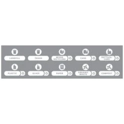 Rubbermaid Slim Jim Recycling Station 2 Stream Bin Kit 19 Rubbermaid Slim Jim Recycling Station 2 Stream Bin Kit -Office Furniture 101136