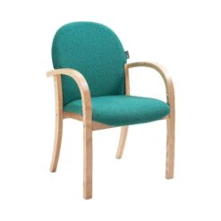 Lincoln Wooden Frame Fabric Stacking Chair With Arms -Office Furniture 101680