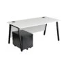 Karbon K6 A-Frame Rectangular Desks With Metal Low Mobile Pedestal -Office Furniture 101770