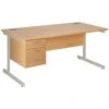 NEXT DAY Commerce II Rectangular Desks With Single Fixed Pedestal -Office Furniture 102335