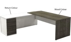 Presence Two Tone Executive Radial Workstation -Office Furniture 102635