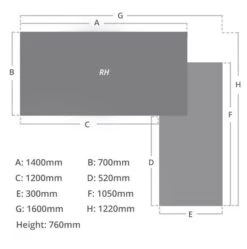 Daemon Glass Corner Workstation -Office Furniture 102996