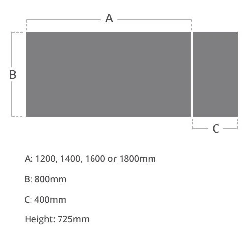 NEXT DAY Vogue White Rectangular Panel End Desks With Single Fixed Pedestal 4 NEXT DAY Vogue White Rectangular Panel End Desks With Single Fixed Pedestal - Image 2