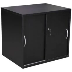 Karbon Desk High Sliding Door Cupboard -Office Furniture 103314