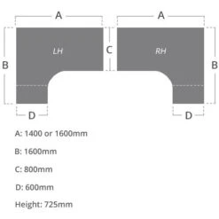 Presence Ergonomic Combination Desks 7 Presence Ergonomic Combination Desks -Office Furniture 103650