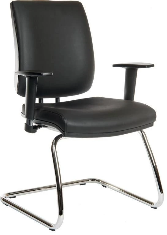 Titan 25 Stone Leather Look Visitor Chair 4 Titan 25 Stone Leather Look Visitor Chair - Image 2