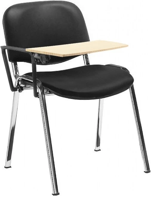 Swift Vinyl Conference Chair Chrome Frame With Wooden Writing Tablet (Pack Of 4 Chairs) 3 Swift Vinyl Conference Chair Chrome Frame With Wooden Writing Tablet (Pack Of 4 Chairs)