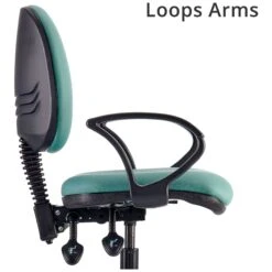 Kirby Medium Back Draughtsman Chair Lexaire Vinyl -Office Furniture 104750