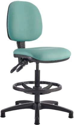 Kirby Medium Back Draughtsman Chair Lexaire Vinyl -Office Furniture 104753