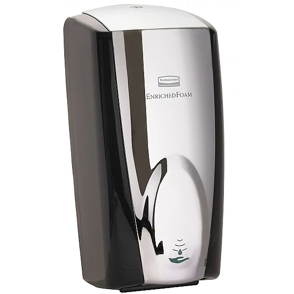 Rubbermaid Wall Mounted Chrome/Black Soap Dispenser 3 Rubbermaid Wall Mounted Chrome/Black Soap Dispenser