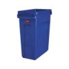 Rubbermaid Blue Recycling Slim Jim Vented Bin With Lid -Office Furniture 105775