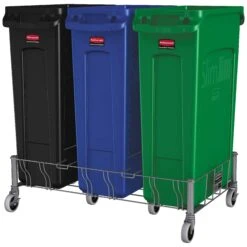 Rubbermaid Stainless Steel Slim Jim Dollies -Office Furniture 105786