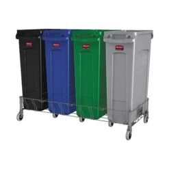 Rubbermaid Stainless Steel Slim Jim Dollies -Office Furniture 105788