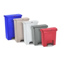 Rubbermaid Slim Jim Front Step-On Resin Waste Containers
