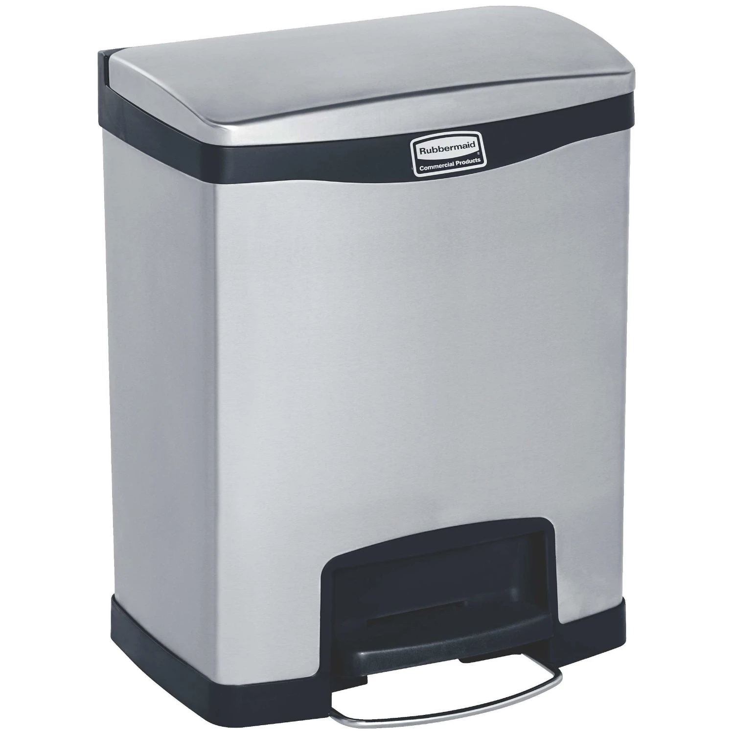 Rubbermaid Slim Jim Front Step-On Metal Waste Containers 3 Rubbermaid Slim Jim Front Step-On Metal Waste Containers