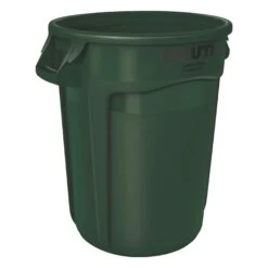 Rubbermaid Brute Round Waste Containers Dark Green