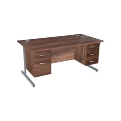 Karbon K1 Rectangular Cantilever Office Desks With Double Fixed Pedestals -Office Furniture 106847