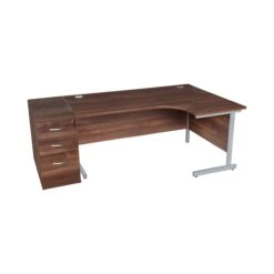 Karbon K1 Ergonomic Cantilever Office Desks With 800D Desk End Pedestal -Office Furniture 106882