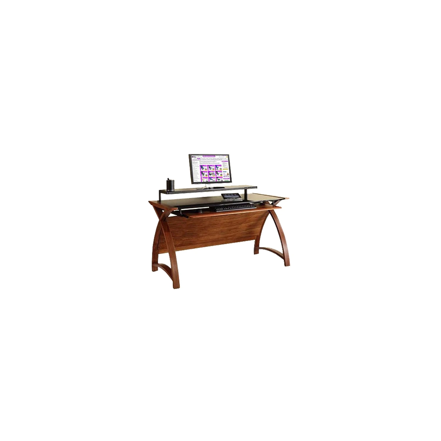 Spectrum Walnut Real Wood Veneer Computer Desk 3 Spectrum Walnut Real Wood Veneer Computer Desk