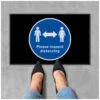 Coba Please Respect Distancing Landscape Floor Mat - Pack Of 2 1 Coba Please Respect Distancing Landscape Floor Mat - Pack Of 2 -Office Furniture 107465