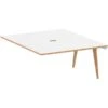 Bianco 2 Person Back To Back Rectangular Bench Desk Extension -Office Furniture 107553