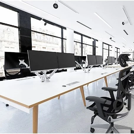 Bianco 6 Person Back To Back Rectangular Bench Desk 5 Bianco 6 Person Back To Back Rectangular Bench Desk - Image 3