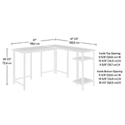 Foundry Industrial Style L Shaped Computer Desk -Office Furniture 107657