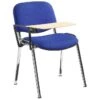 Swift Chrome Frame Conference Chairs With Wooden Writing Tablet (4 Pack) -Office Furniture 107720
