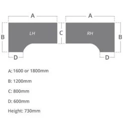 Commerce II White Ergonomic Office Desks -Office Furniture 108798
