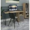 Flores Home Office Desk With Fixed Cupboard Pedestal