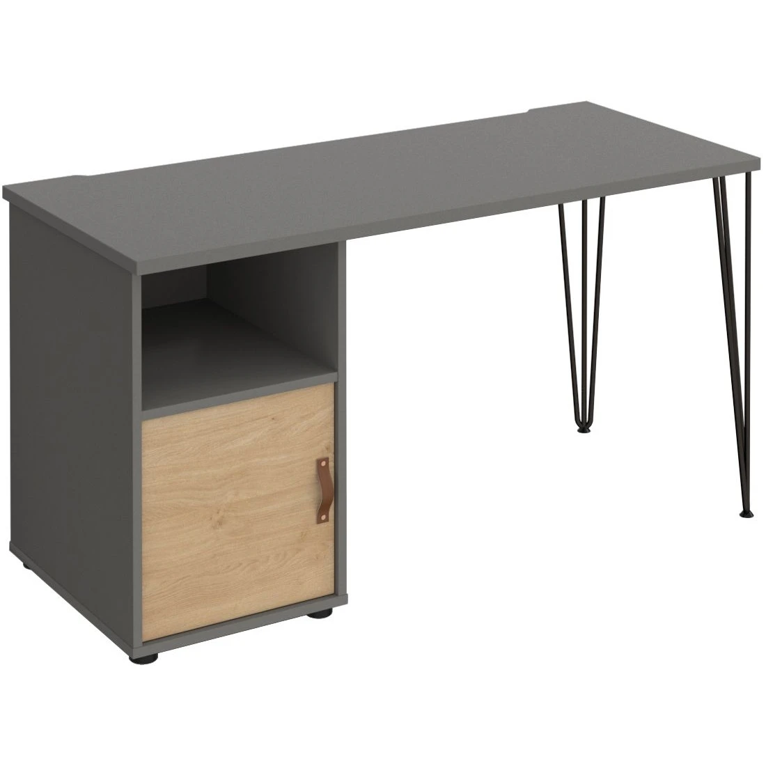 Flores Home Office Desk With Fixed Cupboard Pedestal 7 Flores Home Office Desk With Fixed Cupboard Pedestal - Image 5