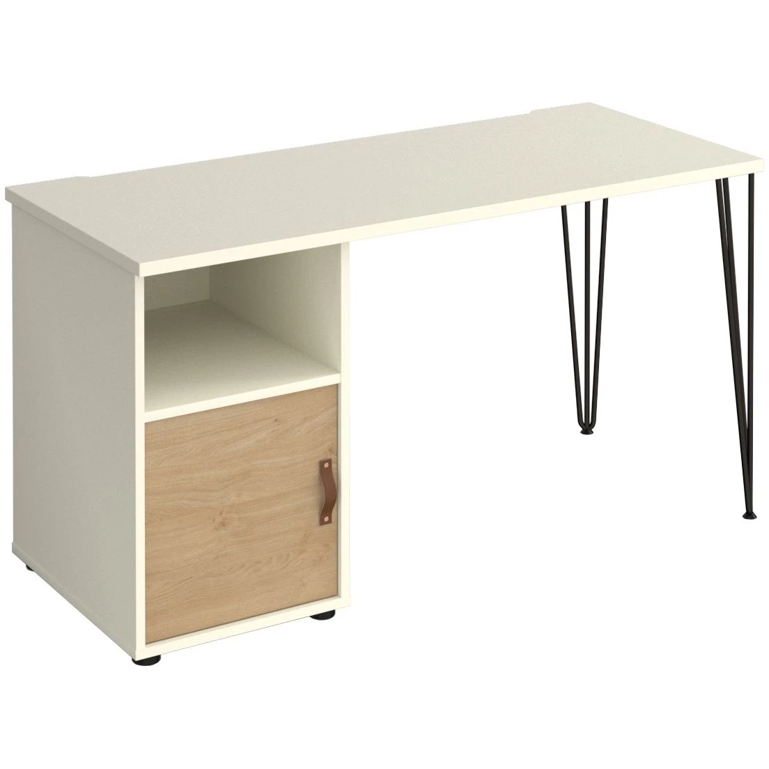 Flores Home Office Desk With Fixed Cupboard Pedestal 10 Flores Home Office Desk With Fixed Cupboard Pedestal - Image 8