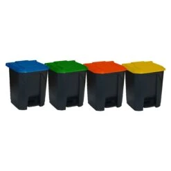 Hands Free Pedal Bins With Coloured Lids -Office Furniture 109432