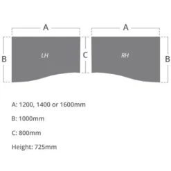 Solar Panel End Wave Desks -Office Furniture 113073