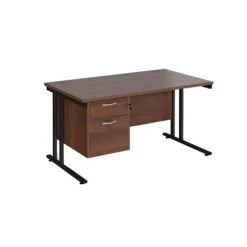 Stellar Rectangular Desks With Single Fixed Pedestal -Office Furniture 114163