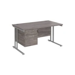 Stellar Rectangular Desks With Single Fixed Pedestal -Office Furniture 114165