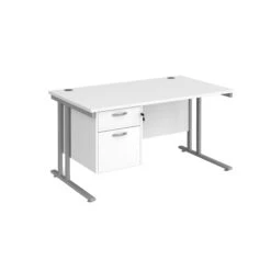 Stellar Rectangular Desks With Single Fixed Pedestal -Office Furniture 114167