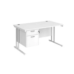 Stellar Rectangular Desks With Single Fixed Pedestal -Office Furniture 114182