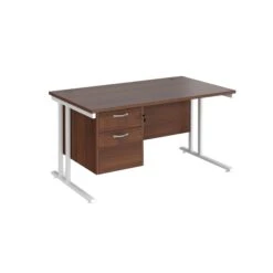 Stellar Rectangular Desks With Single Fixed Pedestal -Office Furniture 114183