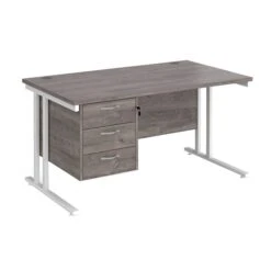Stellar Rectangular Desks With Single Fixed Pedestal -Office Furniture 114688