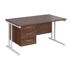 Stellar Rectangular Desks With Single Fixed Pedestal -Office Furniture 114691