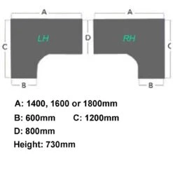 NEXT DAY InterAct Ergonomic Cable Managed Desks -Office Furniture 114946