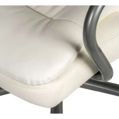 Goliath Bariatric 24 Hour 27 Stone White Leather Faced Manager Chair -Office Furniture 115303