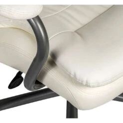 Goliath Bariatric 24 Hour 27 Stone White Leather Faced Manager Chair -Office Furniture 115307