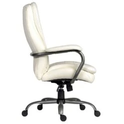 Goliath Bariatric 24 Hour 27 Stone White Leather Faced Manager Chair -Office Furniture 115308