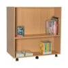 Mobile Double Sided Library Bookcase -Office Furniture 115702