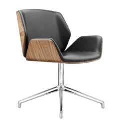 Boss Design Low Back Kruze Lounge Chair Wood Veneer