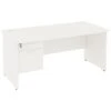 NEXT DAY Vogue White Rectangular Panel End Desks With Single Fixed Pedestal 1 NEXT DAY Vogue White Rectangular Panel End Desks With Single Fixed Pedestal -Office Furniture 116418