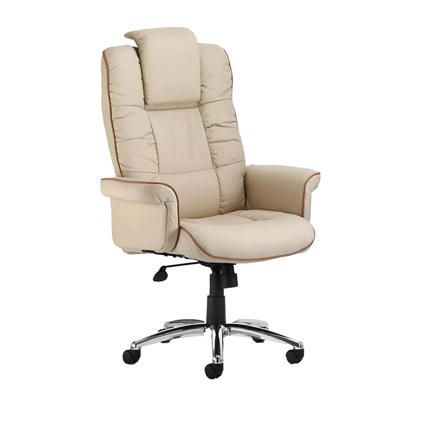 Windsor Cream Enviro Leather Faced Manager Armchair 3 Windsor Cream Enviro Leather Faced Manager Armchair